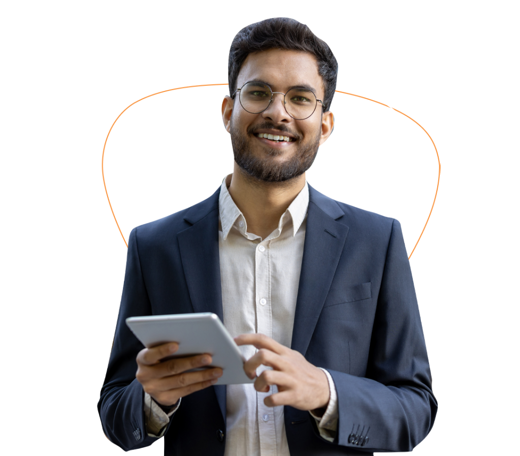 a logistics expert smiling