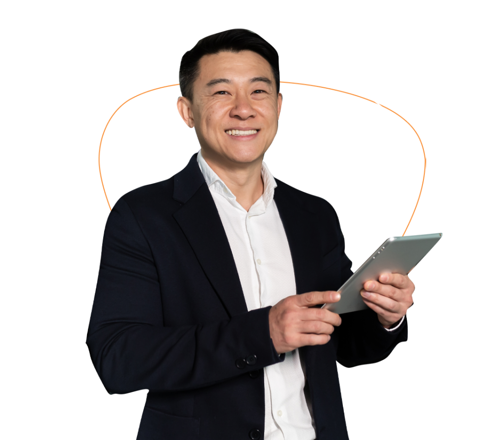 a logistics expert smiling