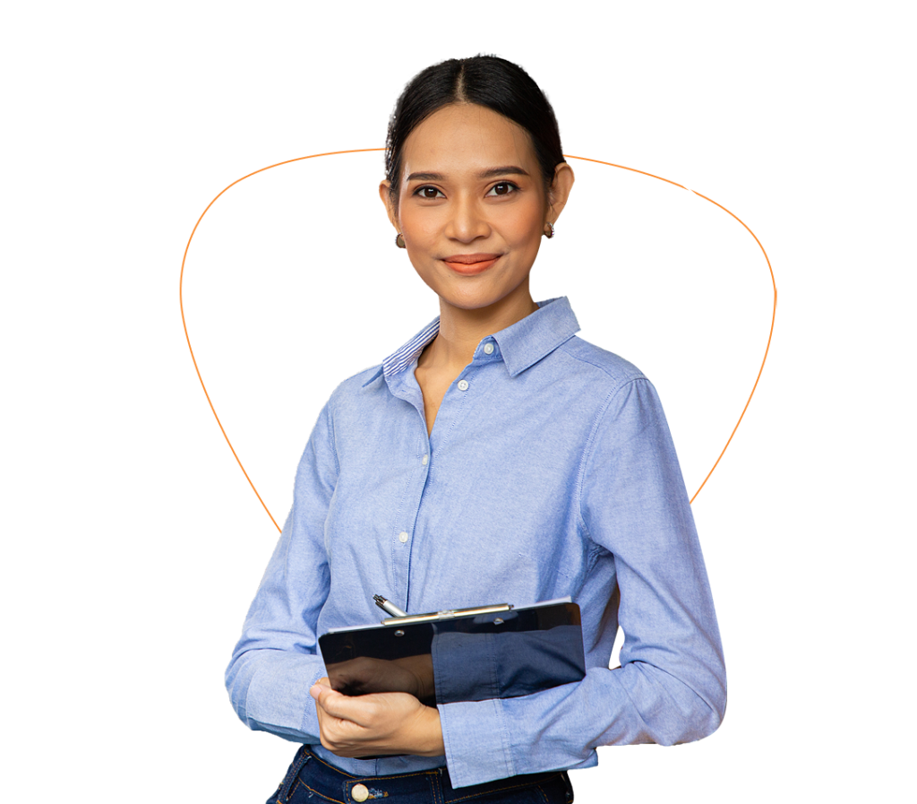 a logistics expert smiling